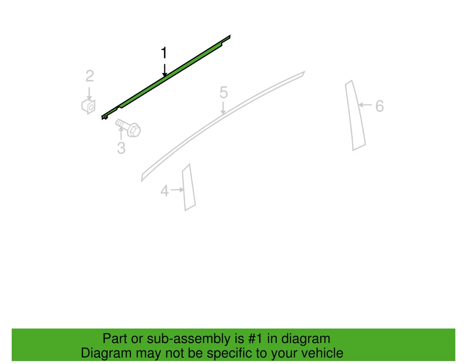 Cinturón de equipo original Nissan Versa 2007-2012 tira climática - lado del conductor (LH) 80821-EE000 Foto 2 de 2