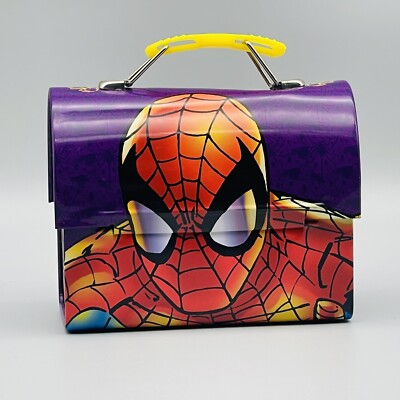 Vintage Spider-Man Marvel Comics Mini Tin Lunch Box 2001 | eBay