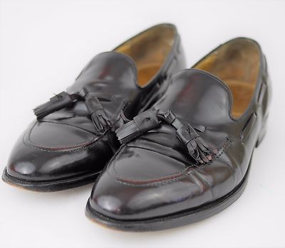 Johnston & Murphy Aristocraft Burgundy Brown Leather Tassel Loafer Mens Shoes 10 s-l400.jpg main image 4