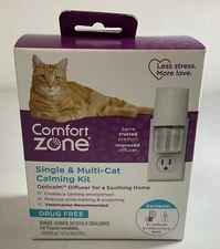 Lot Of 2 - Comfort Zone Single & Multi-Cat Calming Kit Plug-In DEFUSER & REFILL
