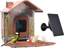 Bird Feeder with Camera, Outdoor Smart Bird Feeder with Solar Panel,