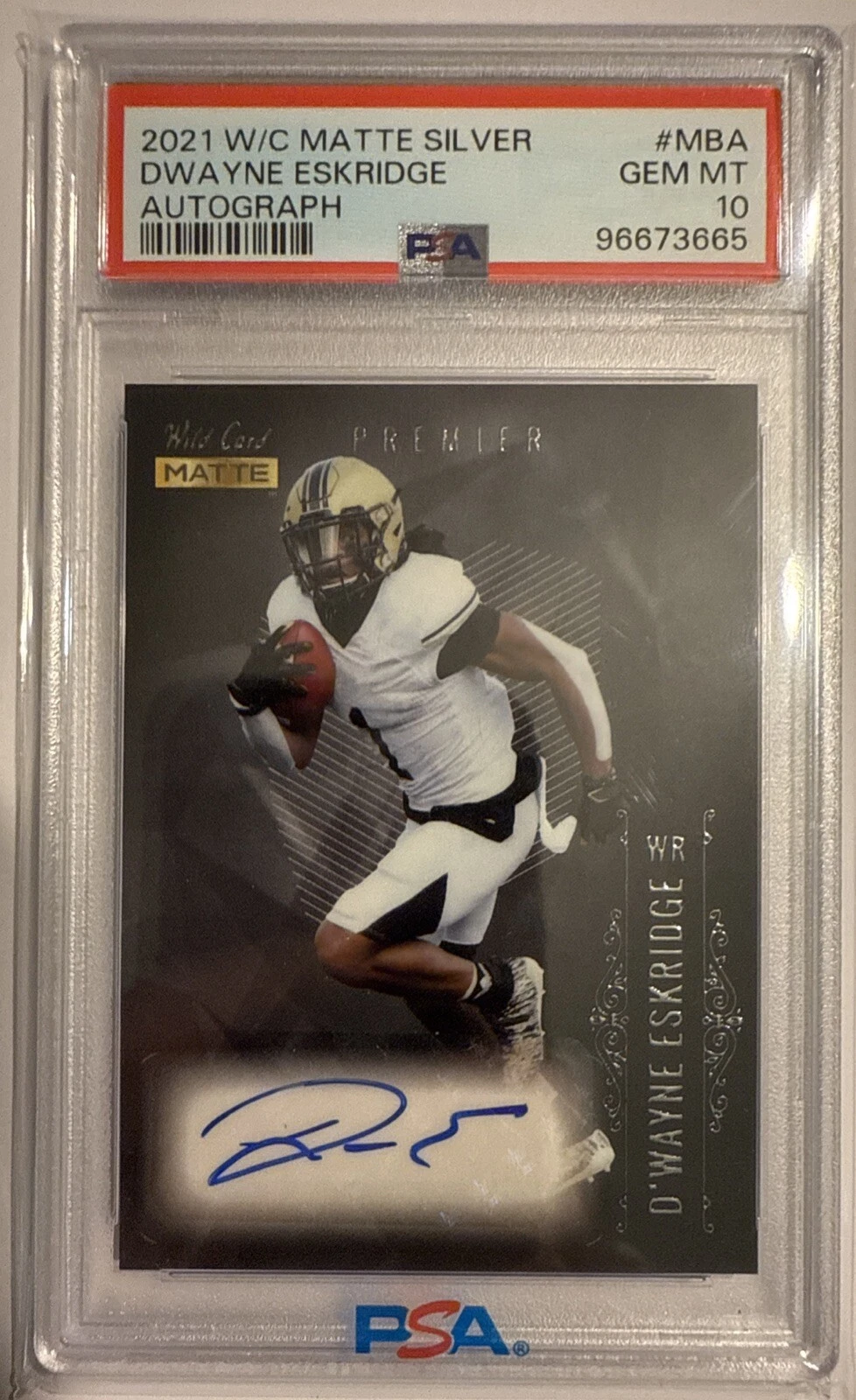 D'Wayne Eskridge Wild Card Matte Silver Autographs #MBA Base