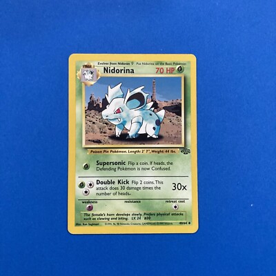 Nidorina 40/64 Near Mint Jungle Set Uncommon Pokemon Card | eBay