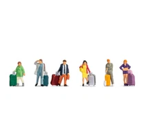 NOCH HO 1/87 Passengers (6 people with large suitcases)