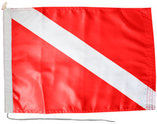 Diver Down Flag With Rope and Toggle 18" x 12" 45 x 30cm 