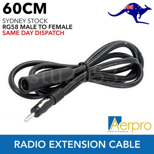 Radio Antenna Aerial Extension Lead Cable Car Coax AM FM Male Female 0