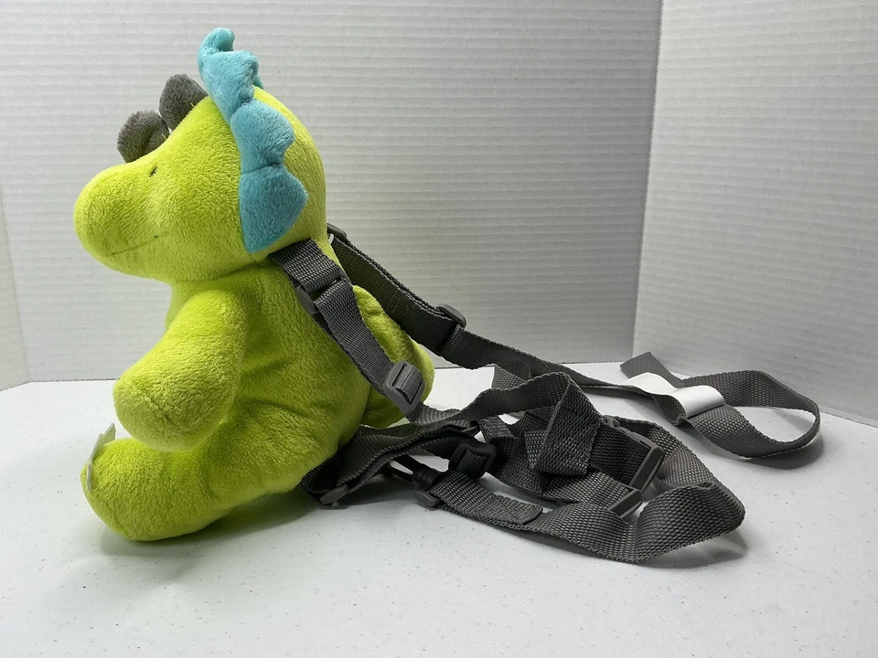 The Goldbug 2 en 1 Arnés Buddy Peluche Verde Azul Dino Dinosaurio Bolsillo 9" Foto 2 de 4