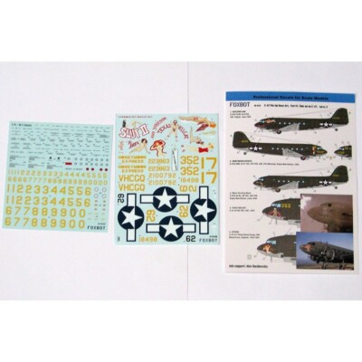 Decals 1:48 Foxbot 48-018 Douglas C-47 Skytrain/Dakota ''Pin-Up Nose Art'' Part2