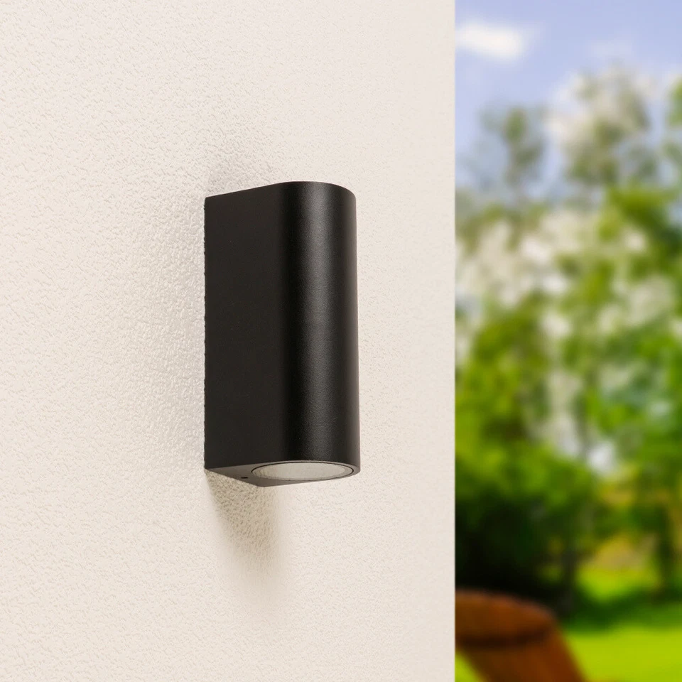 LEDBRITE Black Outdoor Wall Light Up Down Garden Porch Patio Door Lamp GU10s - Image 4 of 4