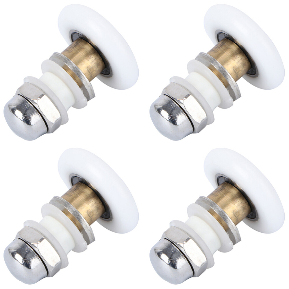 4 Pcs Shower Room Pulley Door Knob Roller Sfp326 Flat Wheels for Doors