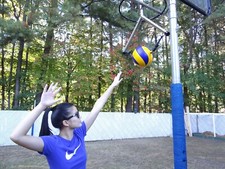 Volleyball Spike Trainer. On the garage and basketball systems