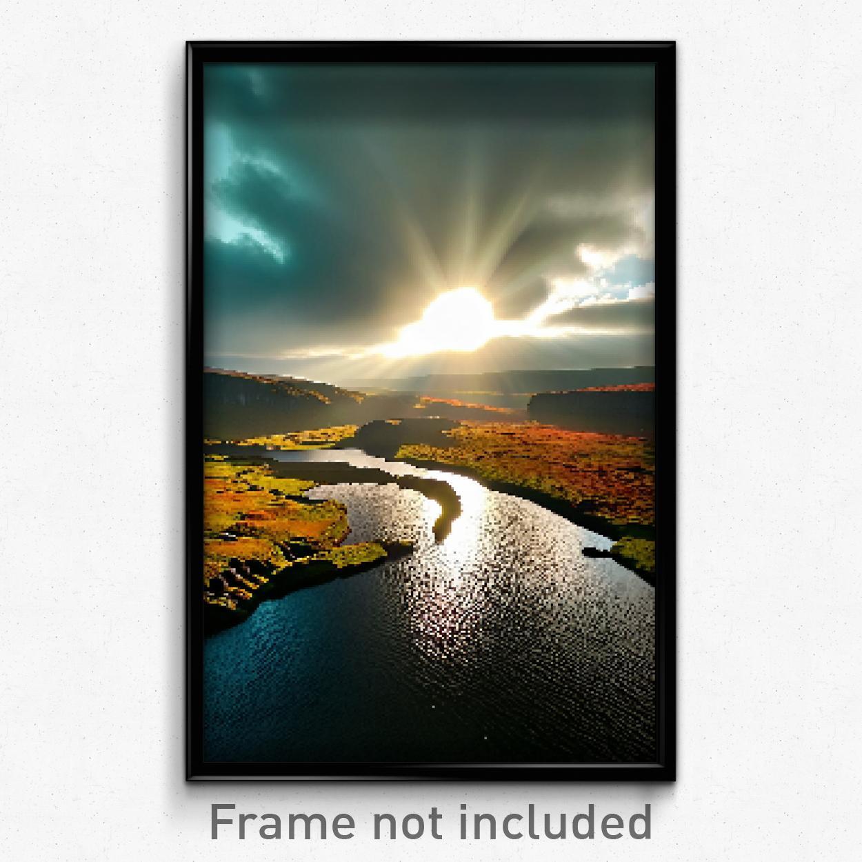 Pixel Art Poster - Remarkable Moor (8 Bit Psychedelic Trippy Video Game Print)