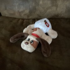 Pound Puppies Newborns Brown White Dog Plush Hasbro Basic Fun with diaper