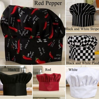 Chef Cook Pro Adjustable Pubs Cap Elastic Kitchen Baker Men 16cm Hat Catering