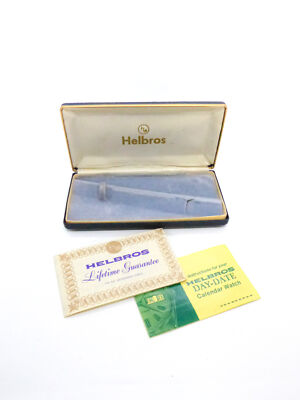 Helbros Calendar Watch Uhrenschachtel mit Garantie Zertifikat & Beschreibung