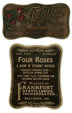 1934 Four Roses A Blend of Straight Whiskies Franfort Distilling Inc. Label WL4
