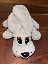 Vintage Pound Puppies Mini Light Grey Hound Dog Long Ears 1995 Galoob Gray 8"