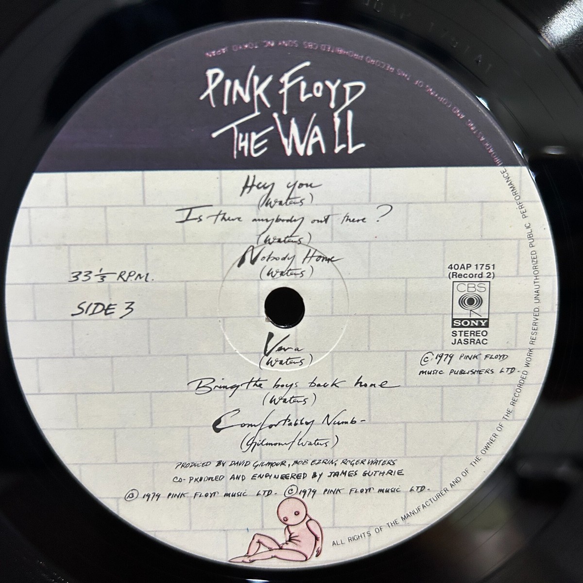 Pink Floyd The Wall Japan 1st Pressing 2 LP Album 1979 CBS