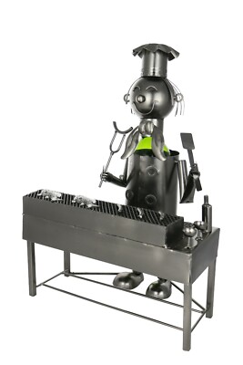 BBQ Grill Master Chef Wine Bottle Holder Display