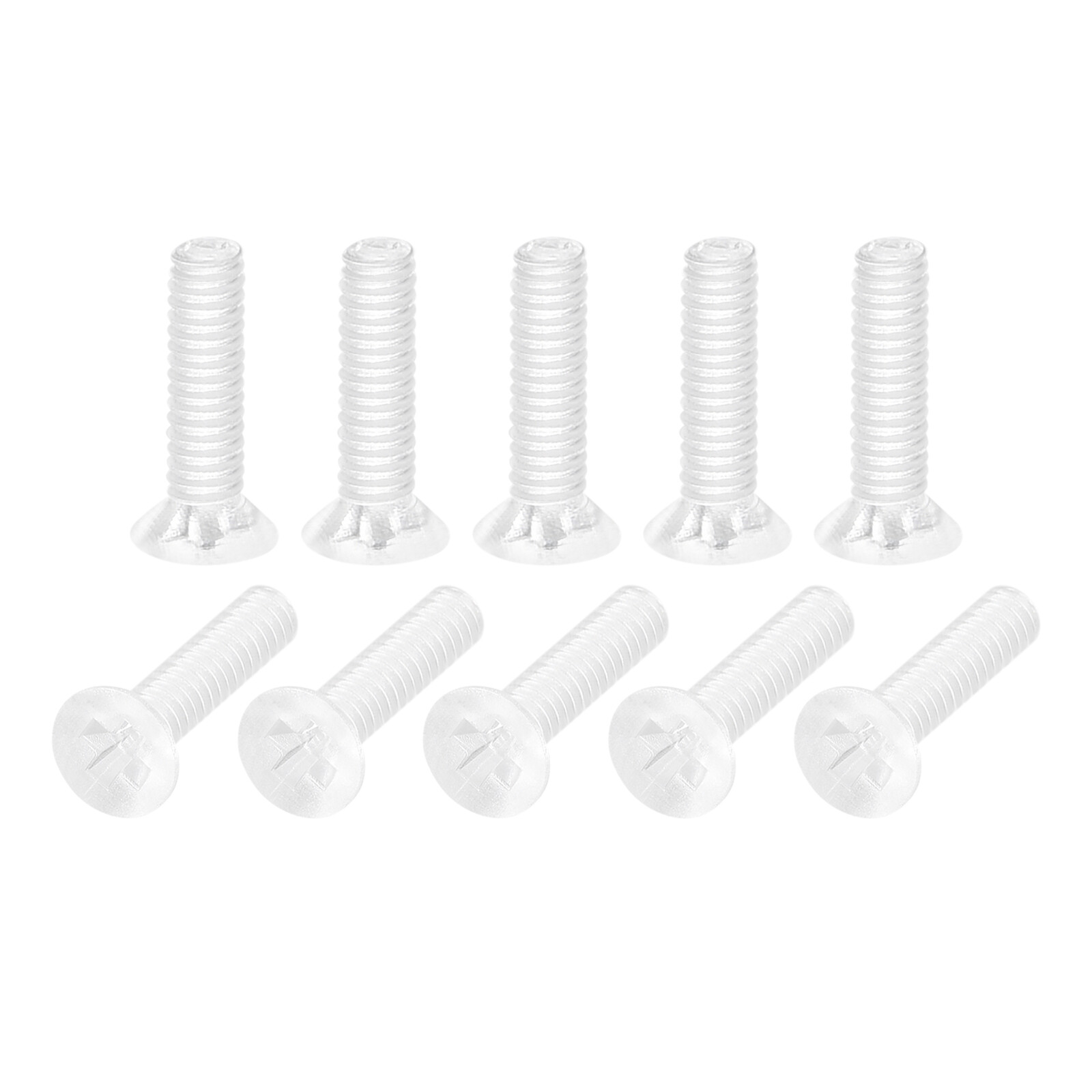 M2x8mm Plastic Phillips Machine Screws, PC Flat Head Machine Bolts