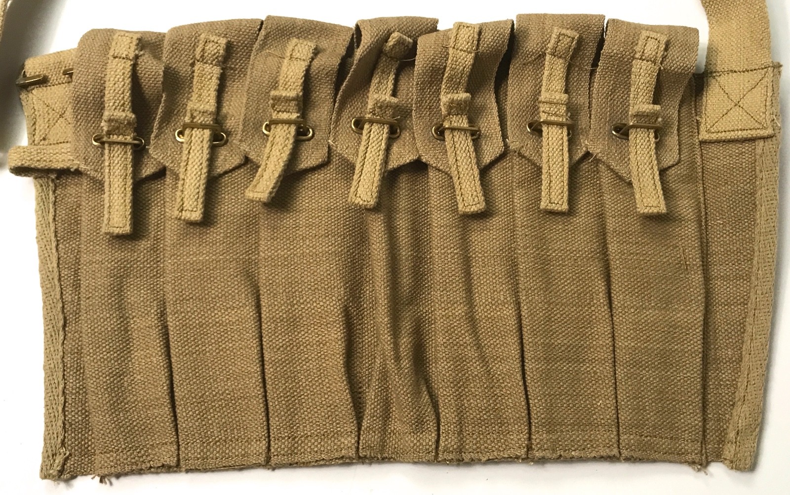 WWII BRITISH ENFIELD GUN 7 POCKET AMMO BANDOLEER 