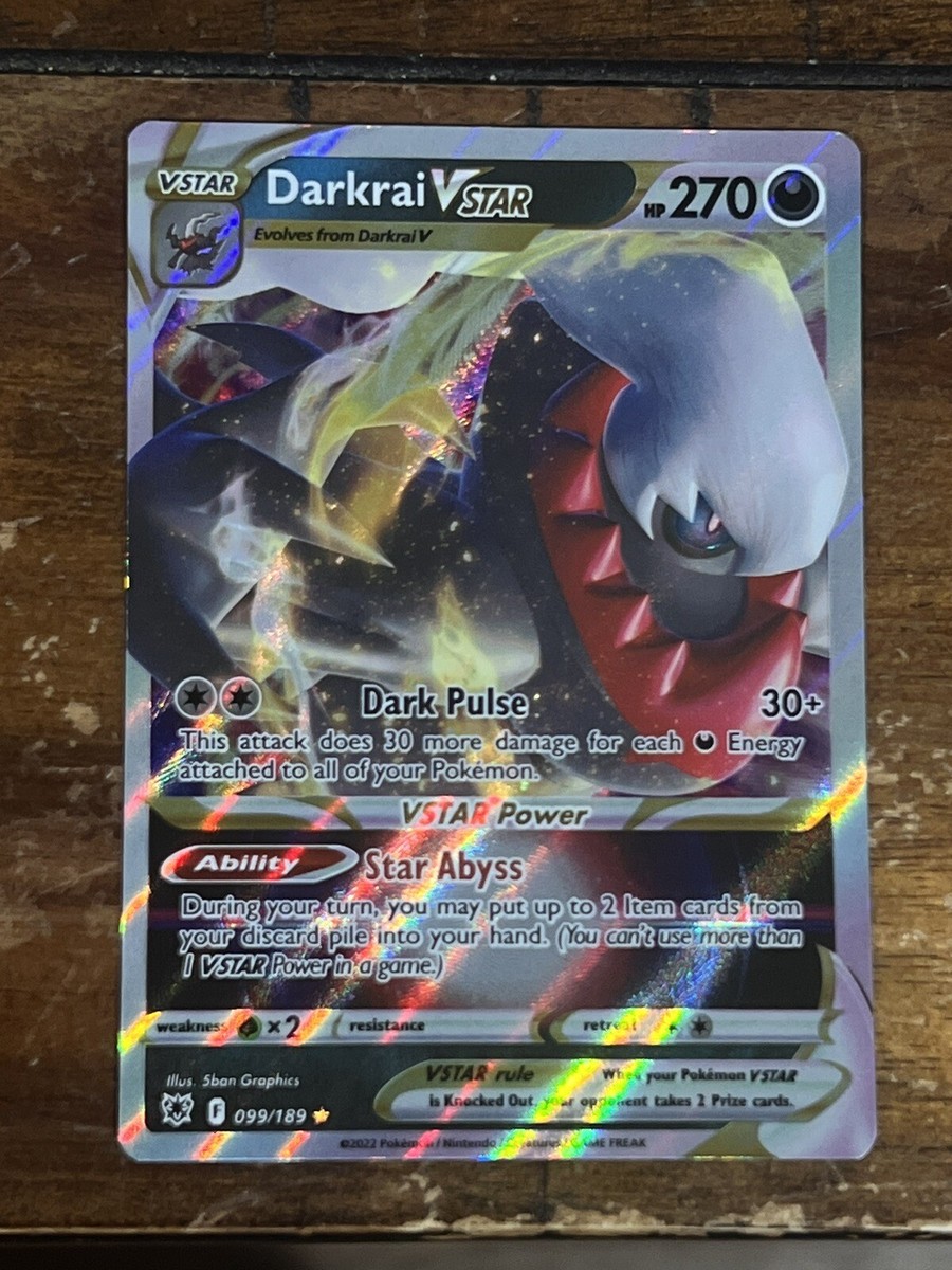 Pokemon TCG: Darkrai VSTAR 099/189 Astral Radiance Ultra Rare Holo NM