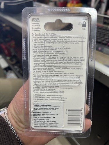 Master Lock 175D Combination Padlock - Picture 2 of 2