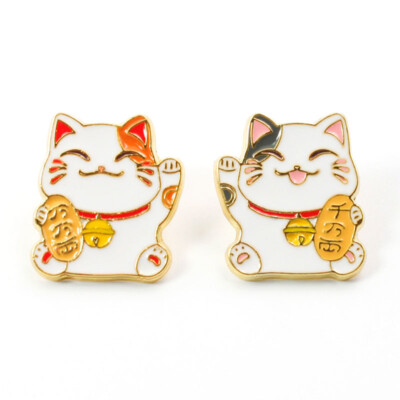 Cadeau Femme Fille Chat 7 Épingles à Revers Chat Noir Lilbitty - Broches Enail Mignonnes Pour Veste, Sac - Cadeau Femmes/Filles épingle Revers Chat Email