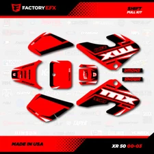 Red & Black Shift Racing Graphics kit fits 00-03 Honda XR50 XR 50 Decal
