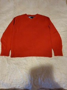 tommy hilfiger orange sweater