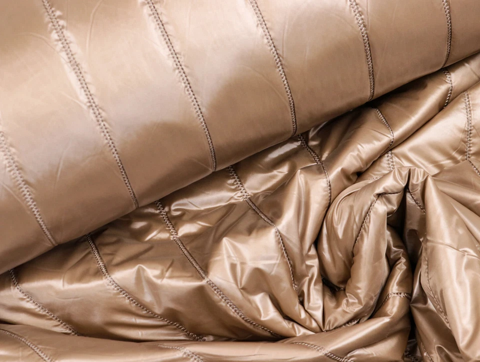 STEPPSTOFF Stepper Steppfutter wattiert längs gesteppt Jacke BEIGE EUR 23,98/m - Bild 3 von 3