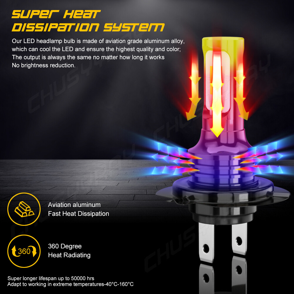 For Mercury Milan 2006-2009 6000K LED Headlight Combo High Low Beam 4x Bulbs Kit