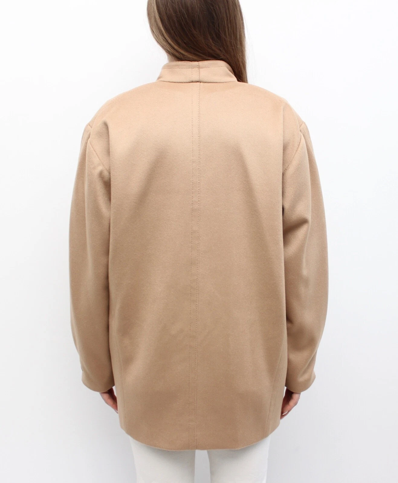 Nuovo con etichetta! Autentico cappotto donna Gucci lana cammello soprabito bottoni oro RARO 40 ~S M