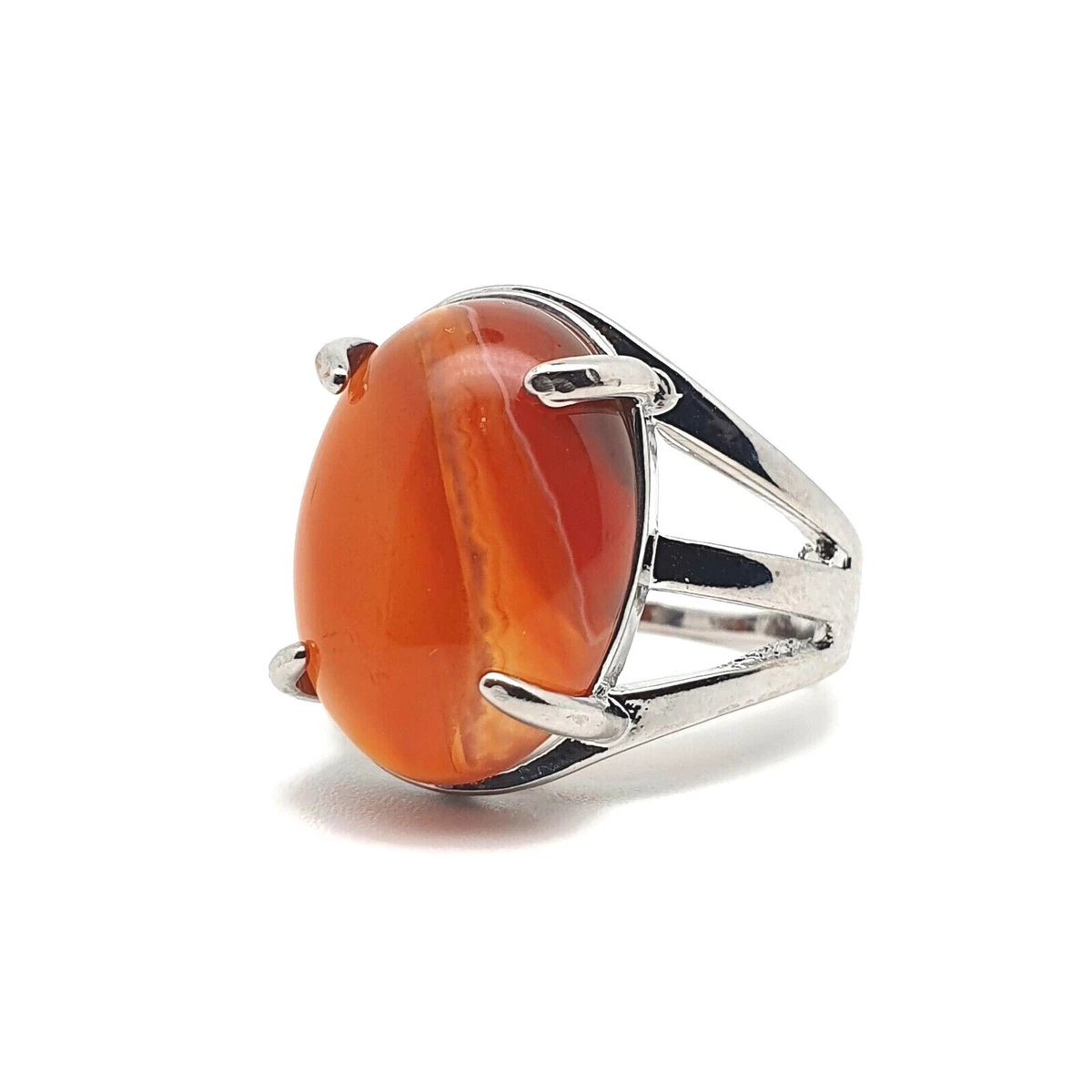 Orange shop agate ring