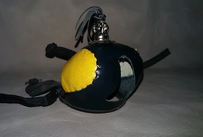 Falconry Arab Hood Yellow & Black Design