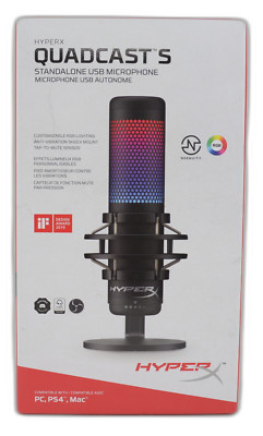 HyperX QuadCast S RGB USB Condenser Microphone For PC Playstation Mac New OVP