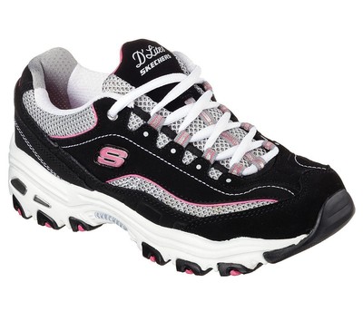 skechers black pink
