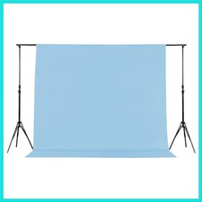 5X7FT Light Blue Backdrop Background for Photography,Polyester Backdrop Curta...