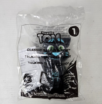 McDonald's Happy Meal Toy 2016 Curious Talking Tom #1 Black NEW Sealed