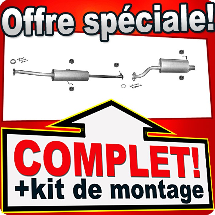 Ligne pot d'échappement HONDA CR-V 2.0 16V robuste en acier traité