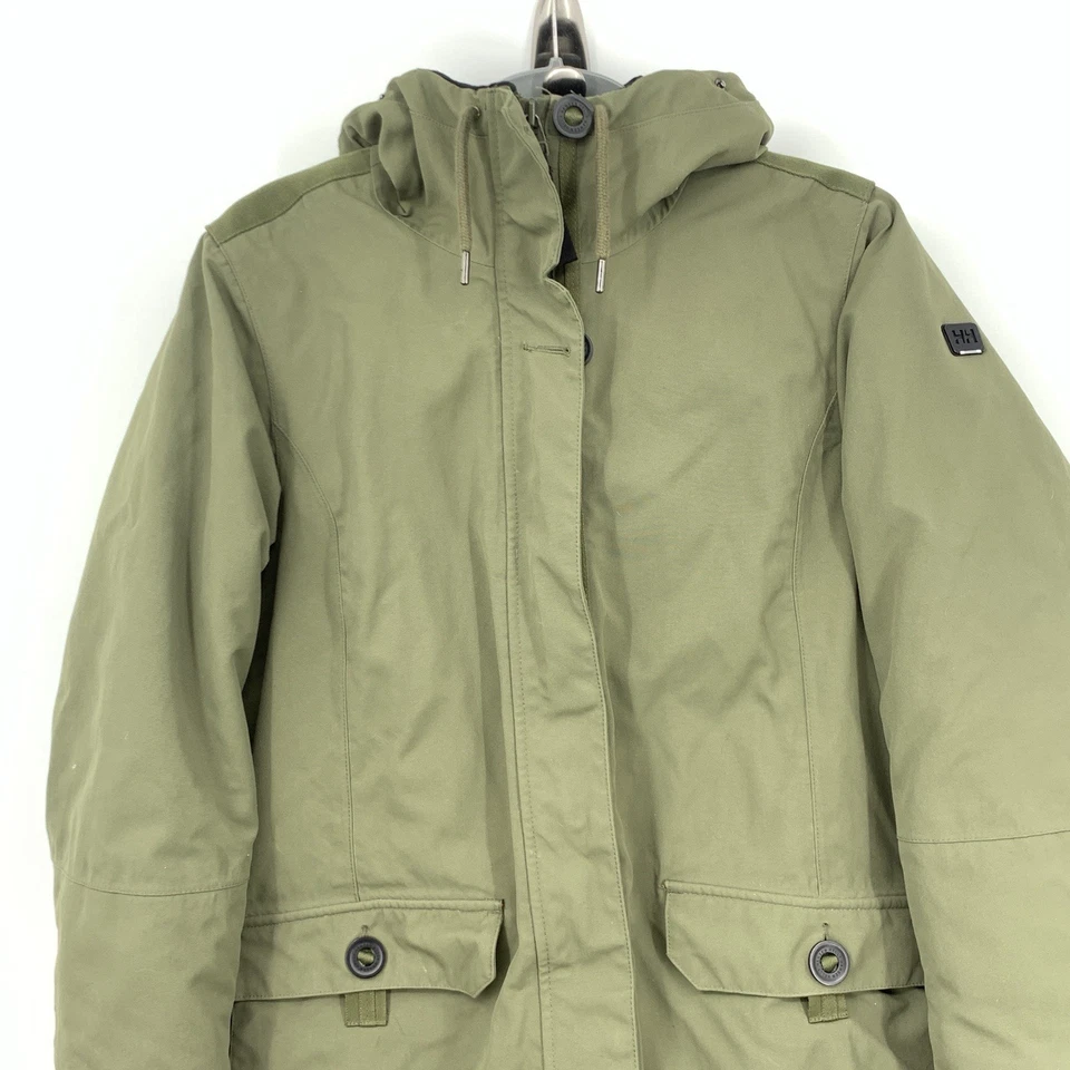 Helly Hansen женщин размер XL пальто парка куртка зеленый капюшон длинный Шпицберген 2 Primalof - Изображение 2 из 4