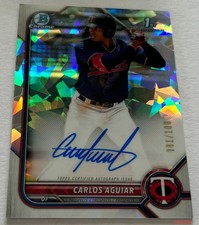 2022 Bowman CARLOS AGUIAR #CPA-CA 1st Autograph Atomic Refractor 081/100