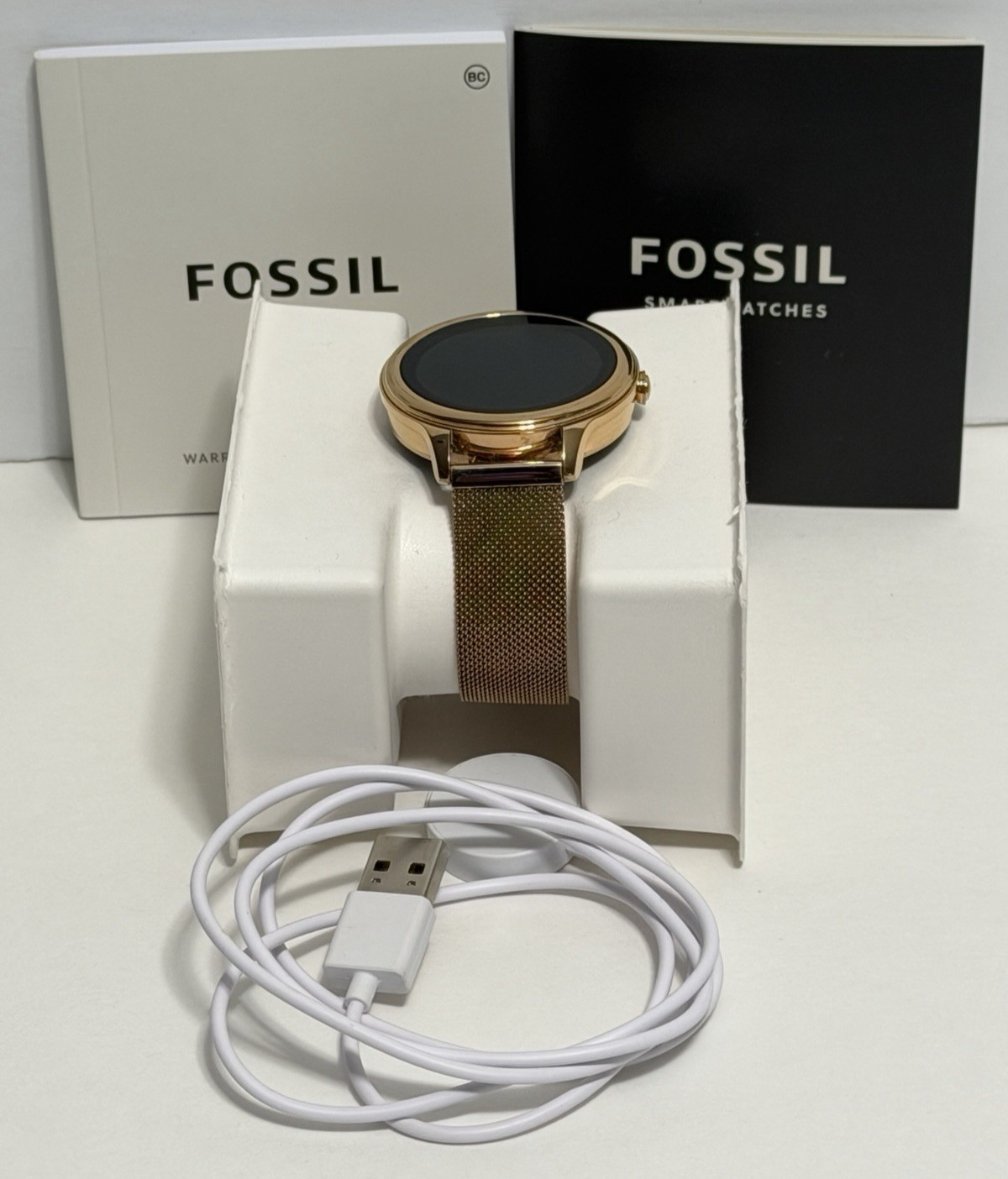 Fossil Gen5 Smartwatch 44mm Rose Gold-Tone Stainless Steel M