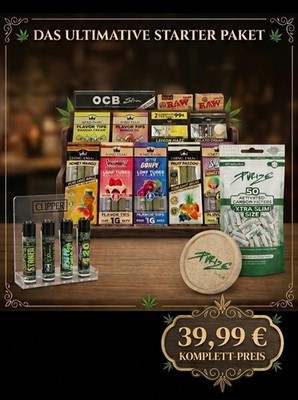 Raucher Starter Kit Set Purize Aktivkohlefilter Clipper OCB RAW King Palm Paket