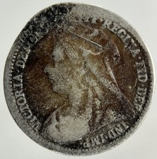 1900 Victoria Threepence Silver Coin | Fair Grade