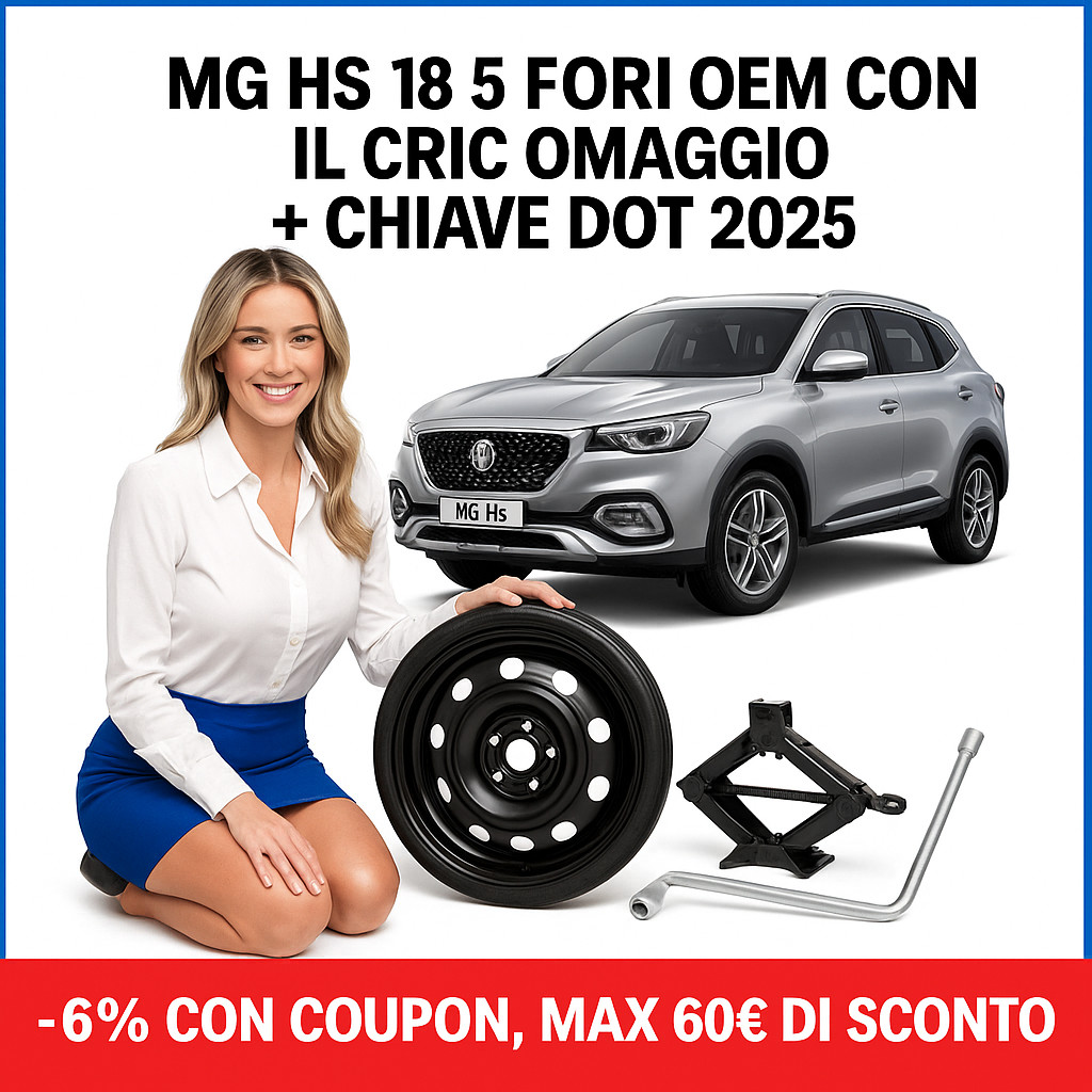 🚗 18 Inch Spare Wheel MG HS ⚙️ OEM Free Jack + Key 🛠️ DOT 2025