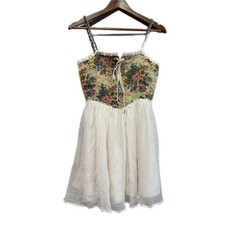 Cider Tapestry Floral Corset Dress Womens XS Multicolor Excellent Cottagecore