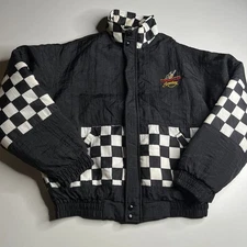 Swingster Louisville Speedway Racing Jacket M USA Checkered Vintage Windbreaker