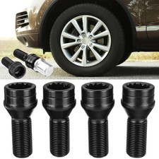 Wheel Bolts Locking Lug Nuts M14 X 1.5 With Locks Key For Bmw Volkswagen Vw...