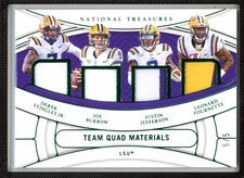 2022 National Treasures Col. Burrow/Jefferson/Fournette/Stingley Quad Jersey #/5